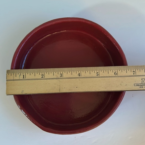 NEW Handmade Pottery Small Bowl in Rich Red - Picture 5 of 6